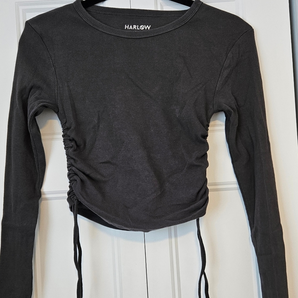 Harlow Ribbed Long Sleeve Adjustable Top